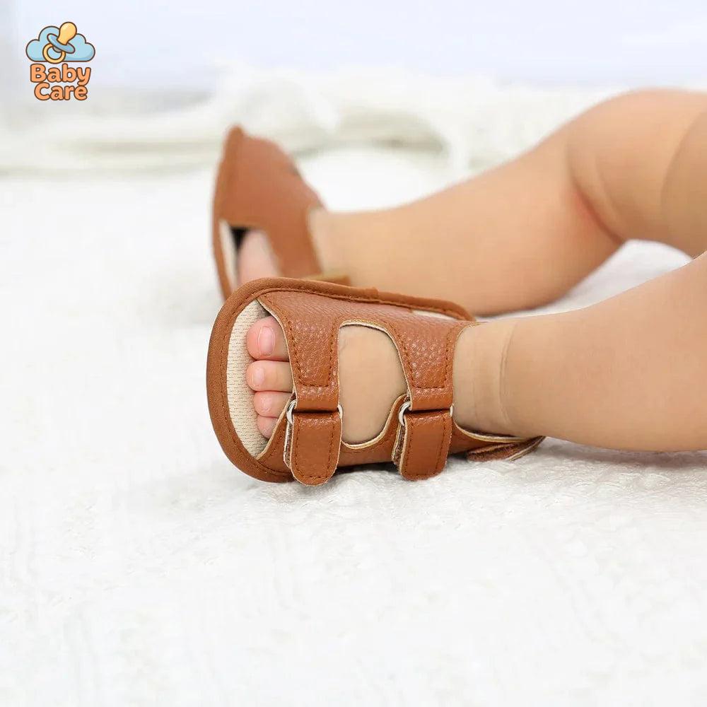 Sandales bébé garçon et fille à semelles souples - vue de profil