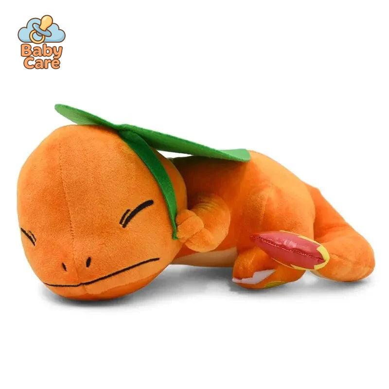 Peluche Salamèche contre la pluie - utilisation en situation