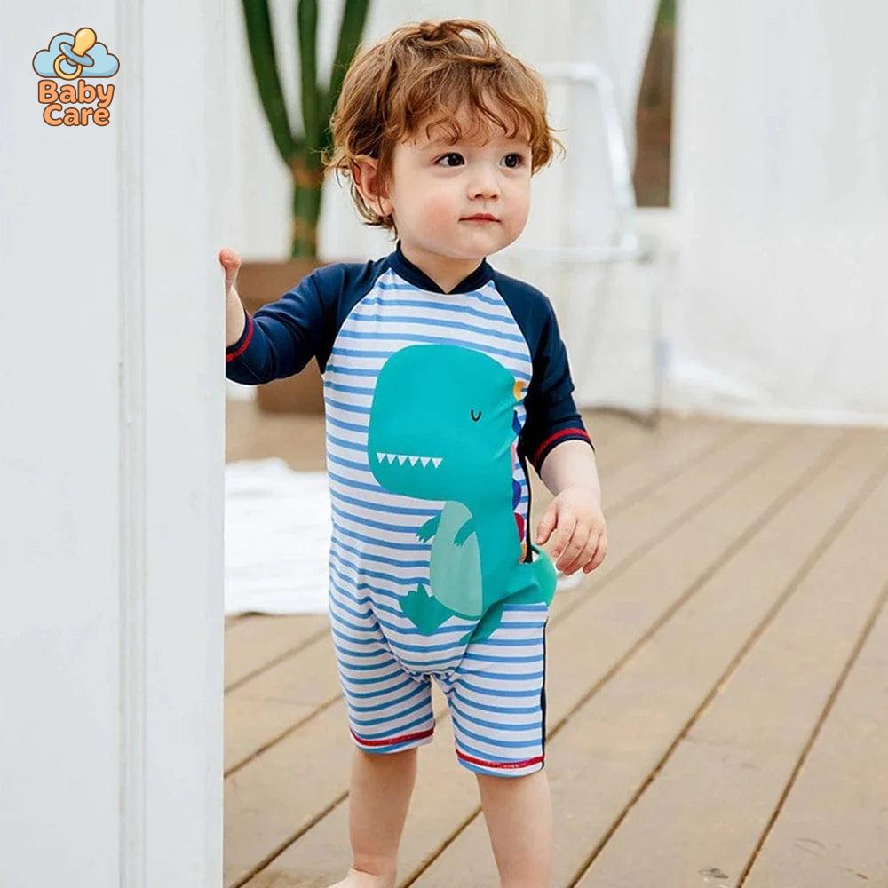 Maillot de bain une pièce bébé garçon protection UV - zoom sur la matière