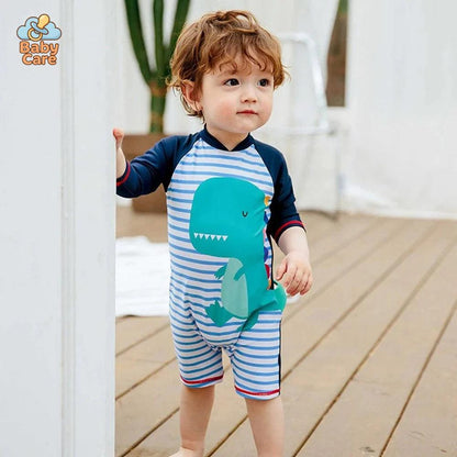 Maillot de bain une pièce bébé garçon protection UV - zoom sur la matière
