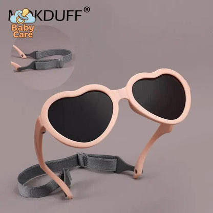 Lunettes de soleil bébé coeur 0-2 ans - zoom sur la matière