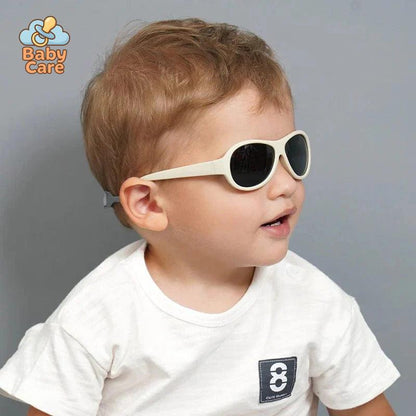 Lunettes de soleil bébé flexible avec sangle réglable 0-3 ans - utilisation en situation