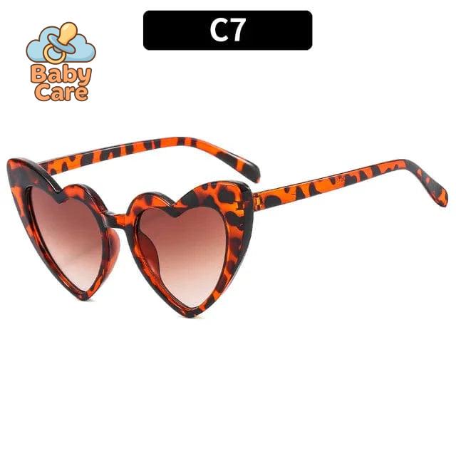 Lunettes de soleil bébé vintage en forme de cœur - photo 14