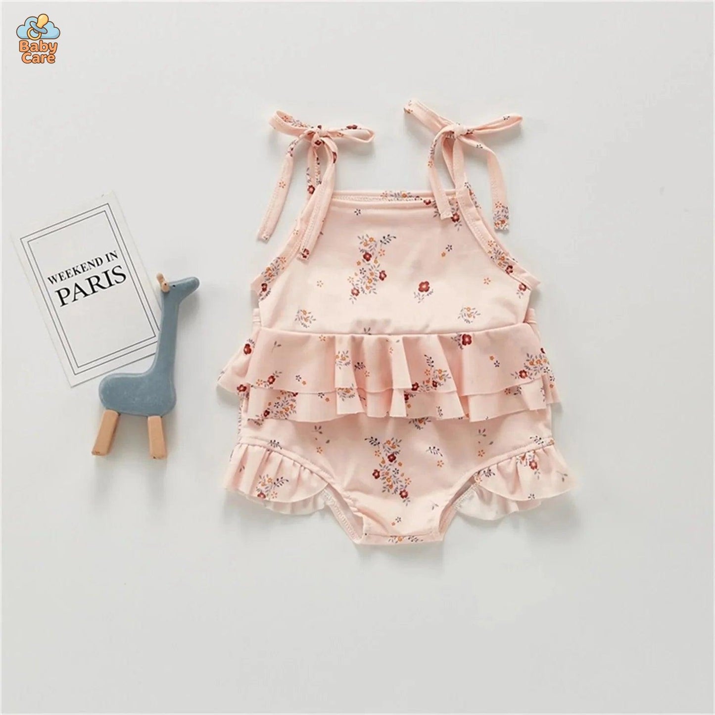 Maillot de bain bébé à imprimé floral - zoom sur la matière