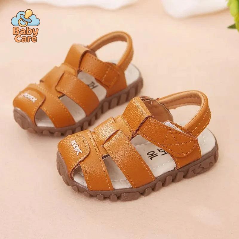 Sandales bébé garçon et filles en cuir souple - détail du produit