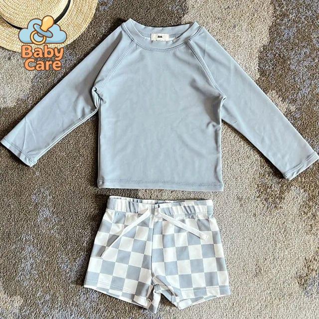 Maillot de bain bébé garçon vacances hawaïens - zoom sur la matière