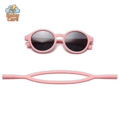 Lunettes de soleil bébé flexibles avec sangle UV400 - vue de profil