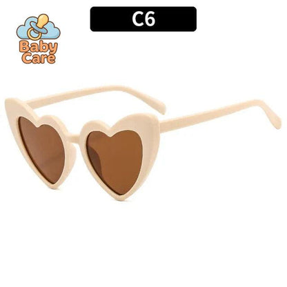 Lunettes de soleil bébé vintage en forme de cœur - photo 13