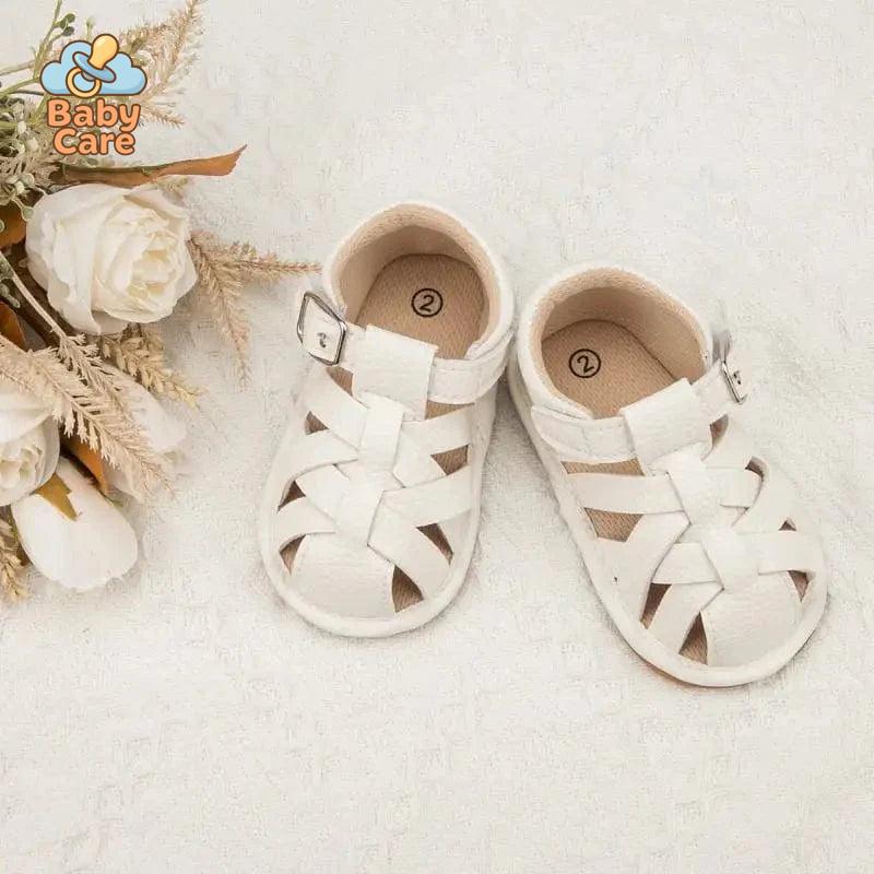 Sandales bébé garçon et filles premiers pas - zoom sur la matière