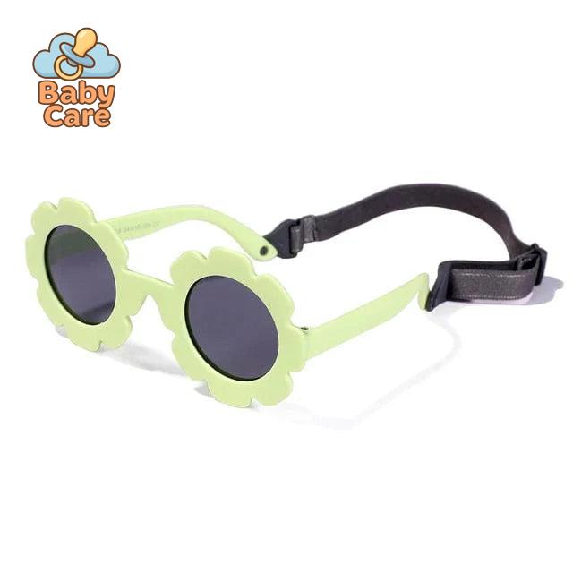 Lunettes de soleil tournesol pour bébé avec sangle - photo lifestyle