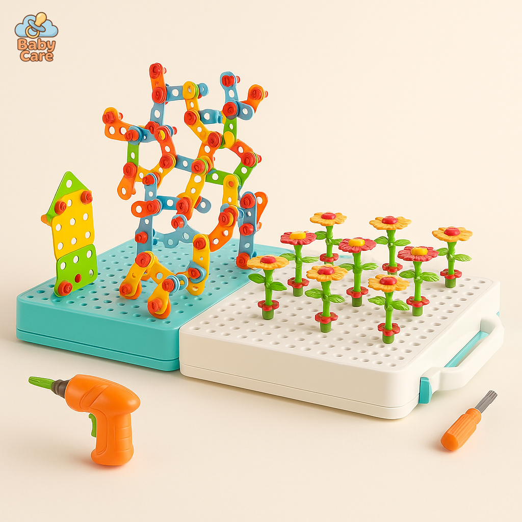 Jeu de construction électrique à visser 3D pour enfants - vue de face