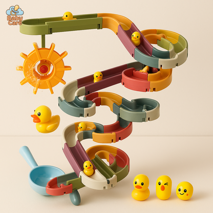 Jouet de bain - Canards et toboggans - vue de face