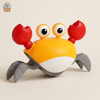 Jouet d’éveil pour bébé crabe rampant avec lumières et musique - vue de face