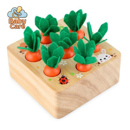 Jouets carottes Montessori en bois - utilisation en situation