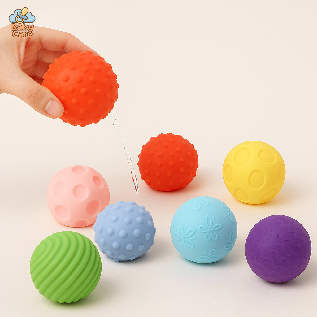 Lot de 6 Balles Sensorielles Texturées - vue de face