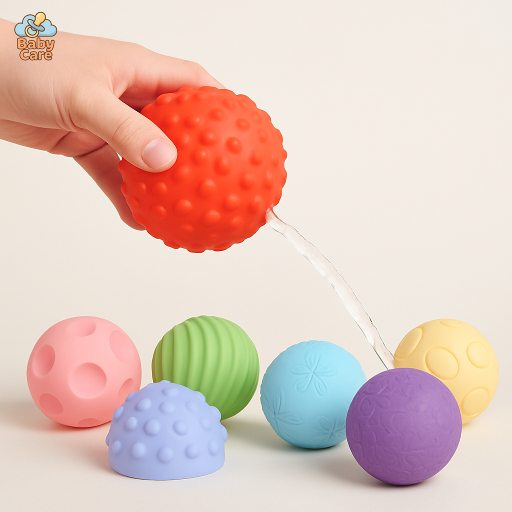 Lot de 6 Balles Sensorielles Texturées - vue de face