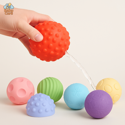 Lot de 6 Balles Sensorielles Texturées - vue de face