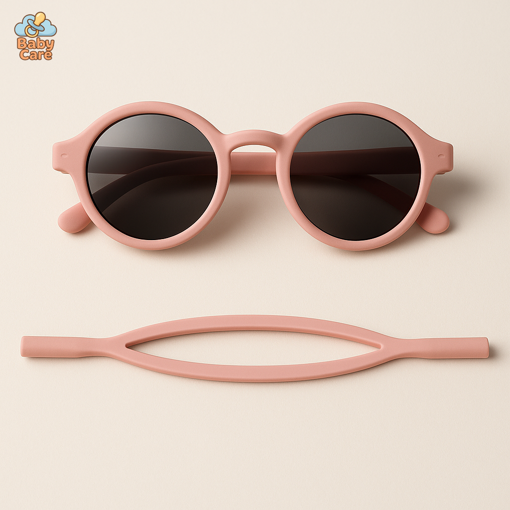 Lunettes de soleil bébé flexibles avec sangle UV400 - vue de face