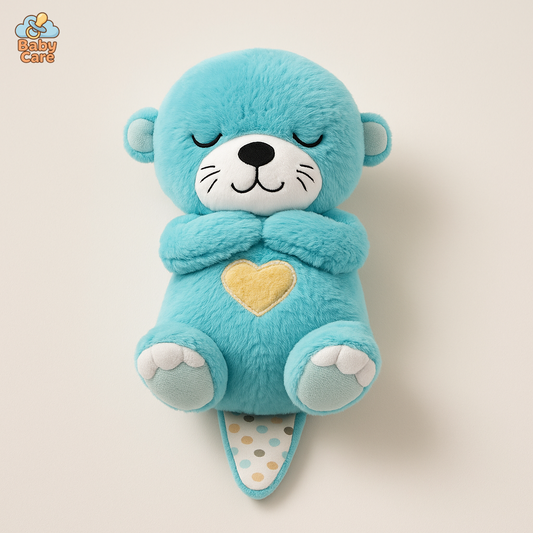 Ma Loutre Câlins Bonne nuit Peluche interactive, Doudou Loutre, Doudou qui respire, Peluche veilleuse Bébé musicale - vue de face