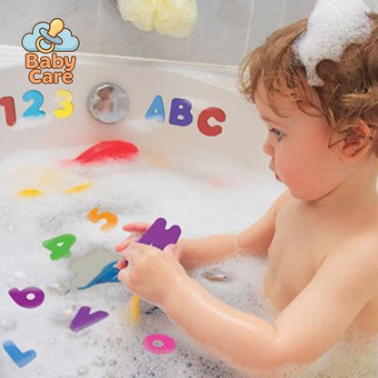 36 Lettres et Chiffres en Mousse pour le Bain - zoom sur la matière