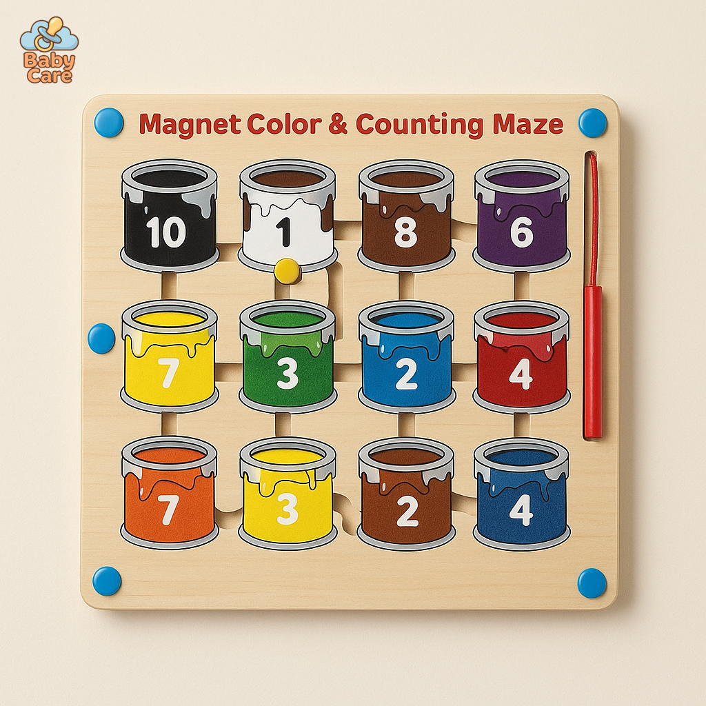 MaxiMath - Jeu de labyrinthe magnétique Montessori - vue de face