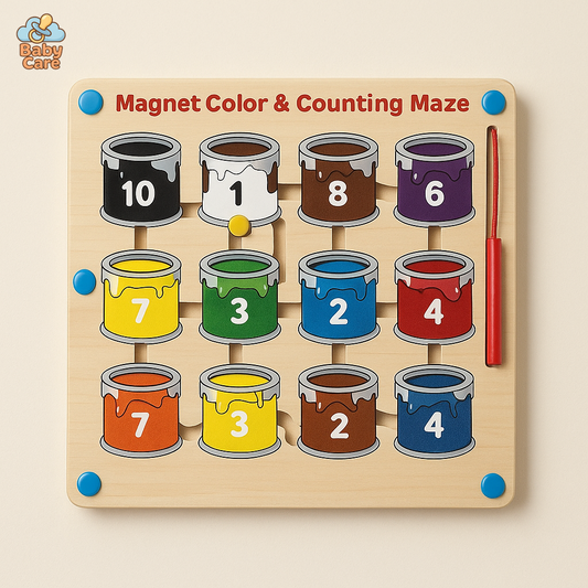 MaxiMath - Jeu de labyrinthe magnétique Montessori - vue de face