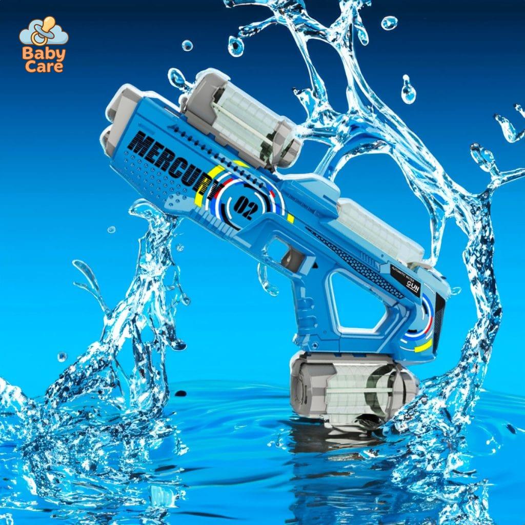 Pistolet à eau électrique tir continu - vue de profil