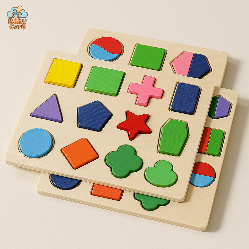 Montessori Puzzle 3D Formes Géométriques - vue de face