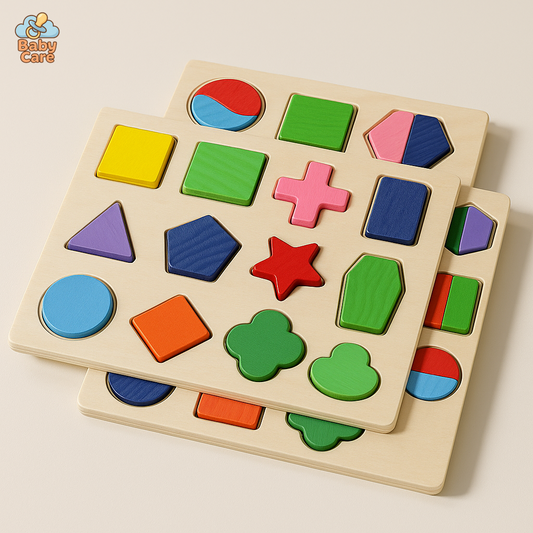 Montessori Puzzle 3D Formes Géométriques - vue de face