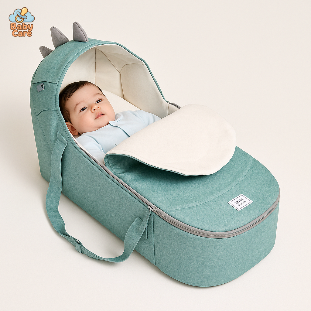 Nacelle Bébé Dinosaure avec Matelas - vue de face