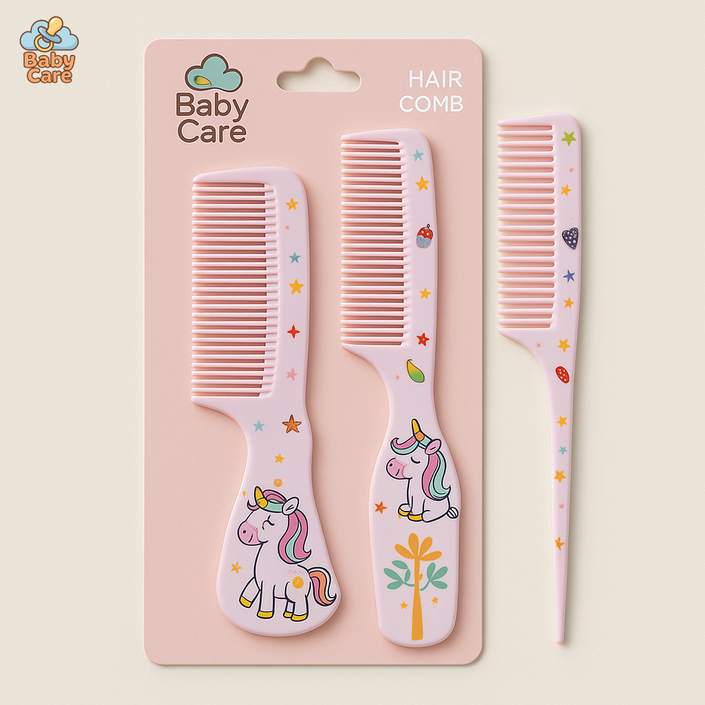 Peignes à Cheveux Licorne pour Bébé - vue de face