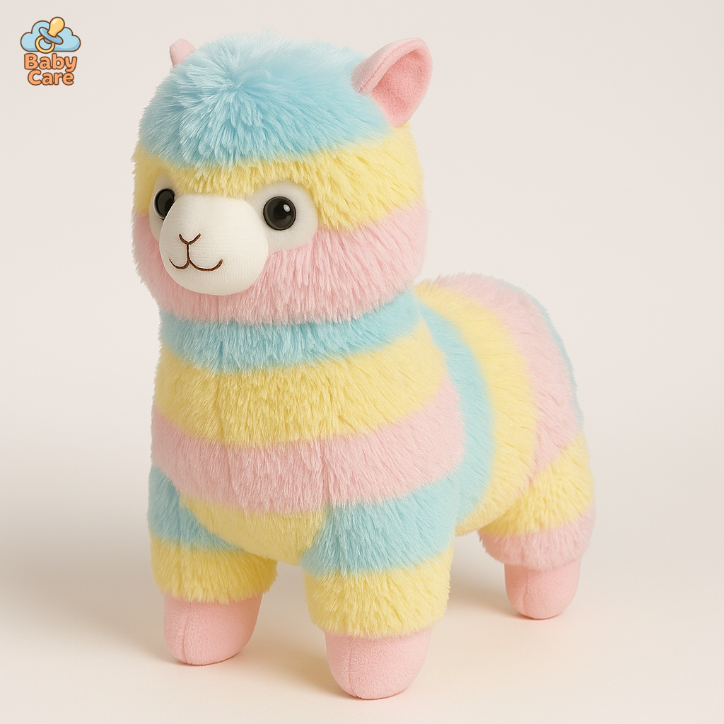 Peluche Alpaga Rainbow |  Baby Care - vue de face