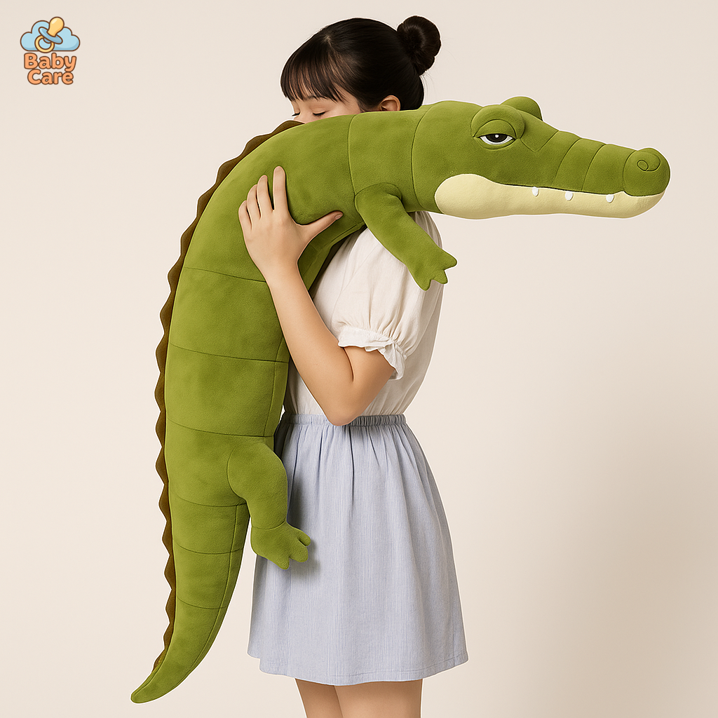 Peluche Crocodile Géante Méga Câlin - vue de face