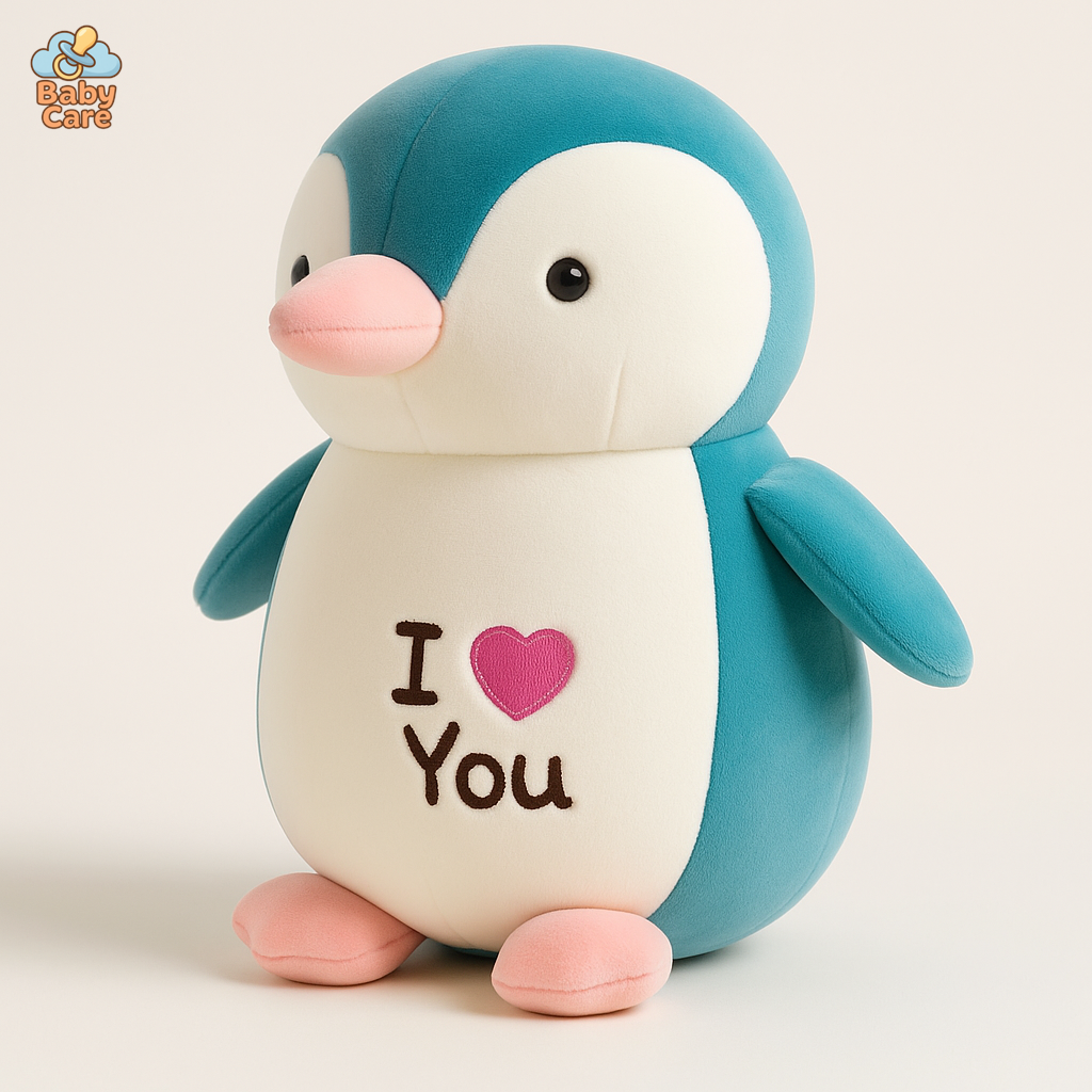 Peluche pingouin Love - vue de face