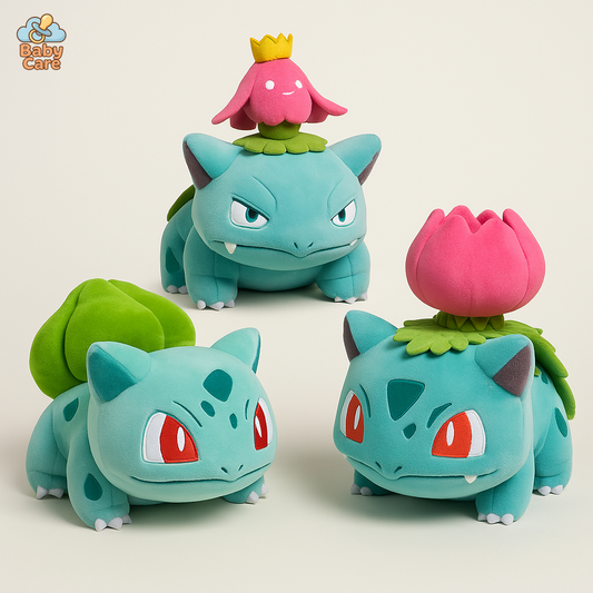 Peluche Pokemon bulbizarre evolution - vue de face