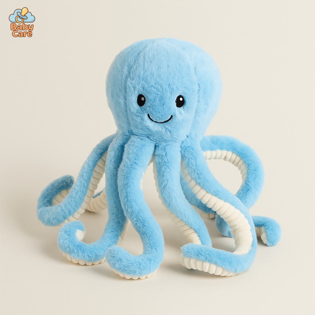 Peluche Poulpe Colorée Ultra Douce - vue de face