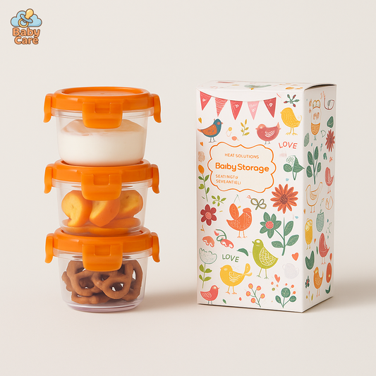 Petits pots bébé en verre (3 pièces) - vue de face