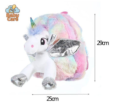 Cartable licorne peluche féérique - utilisation en situation