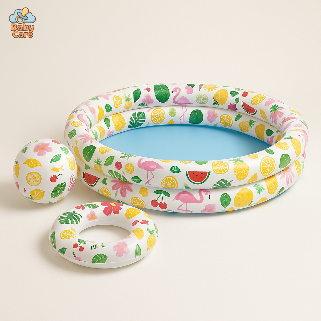 Piscine bébé et enfant avec accessoires - vue de face