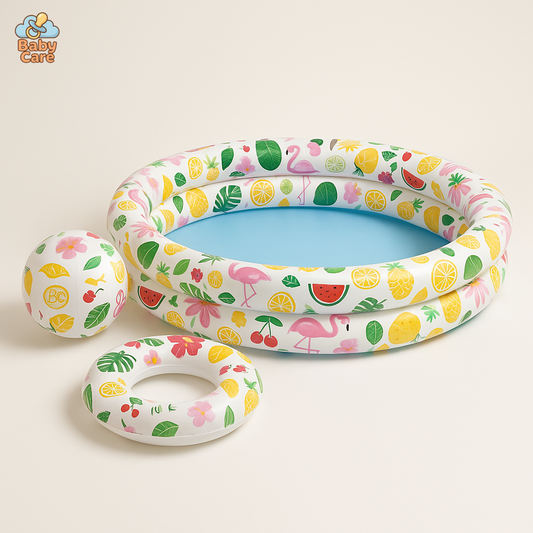 Piscine bébé et enfant avec accessoires - vue de face