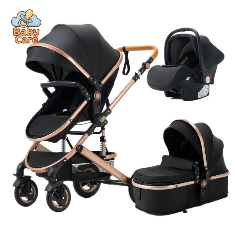 Poussette Trio 3 en 1 – Poussette, Landau et Siège Auto - vue de profil