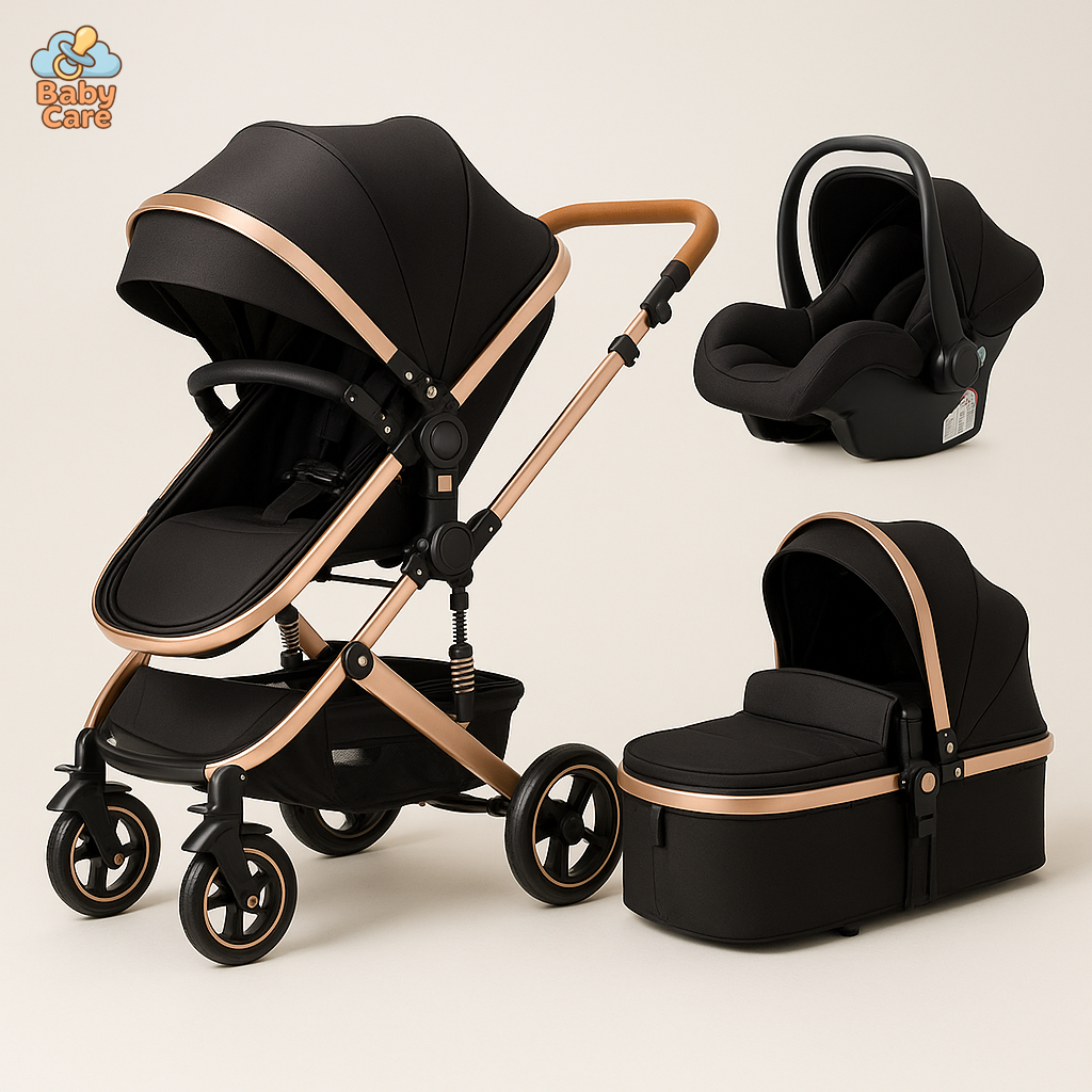 Poussette Trio 3 en 1 – Poussette, Landau et Siège Auto - vue de face