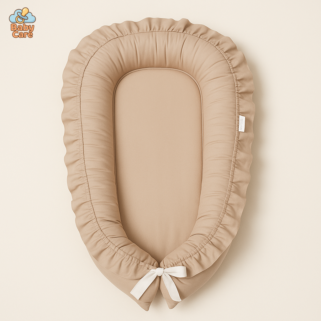 Réducteur de lit bébé – nid bébé en coton - vue de face