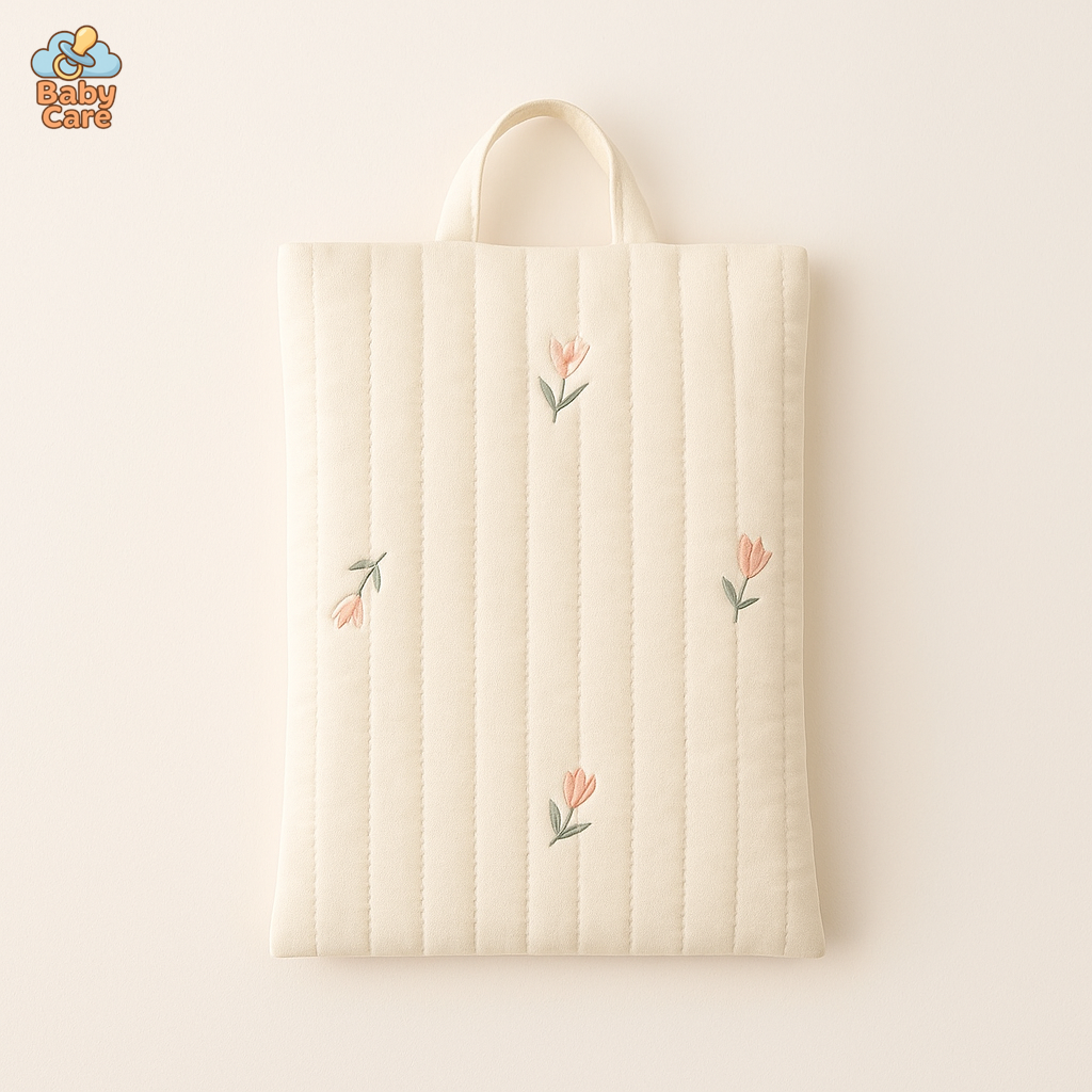 Sac à couche en coton Tulipes - vue de face
