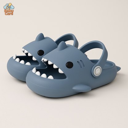 Sandales bébé garçon et filles souples requin - vue de face