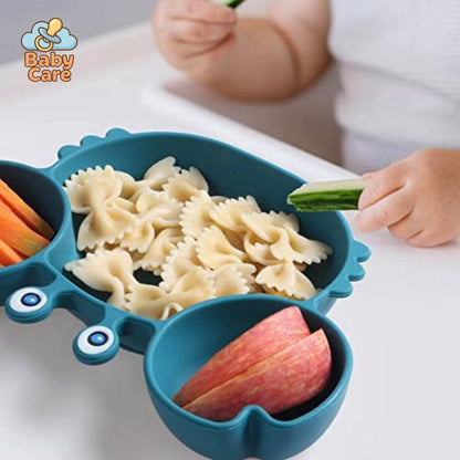 Assiette Silicone Bébé Crabe |  Baby Care - utilisation en situation