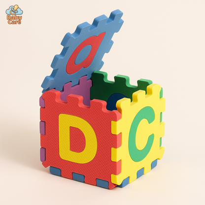 Tapis 36 Dalles Sensorielles Chiffres et Lettres - vue de face