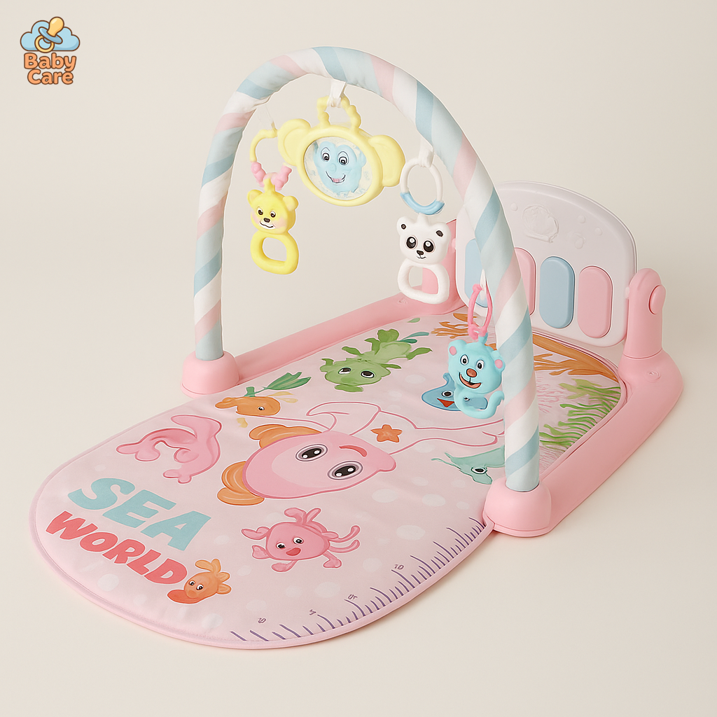 Tapis d'Eveil Animaux Marins avec Piano Lay&Play - vue de face
