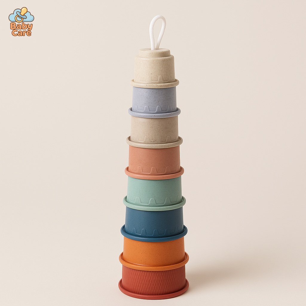 Tasses à Empiler - 8 Gobelets Gigognes |  Baby Care - vue de face