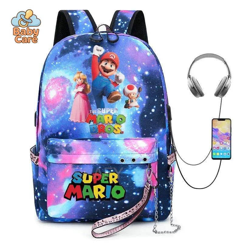 Cartable Mario Princesse Peach - zoom sur la matière